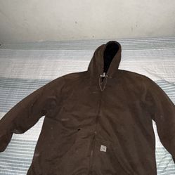Brown Carhartt Sweater Size XL $20 “rain Defender “ 
