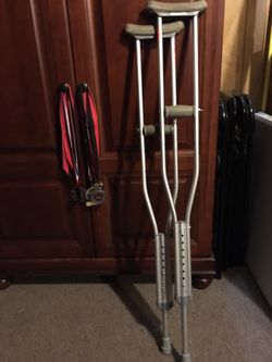 Crutches.