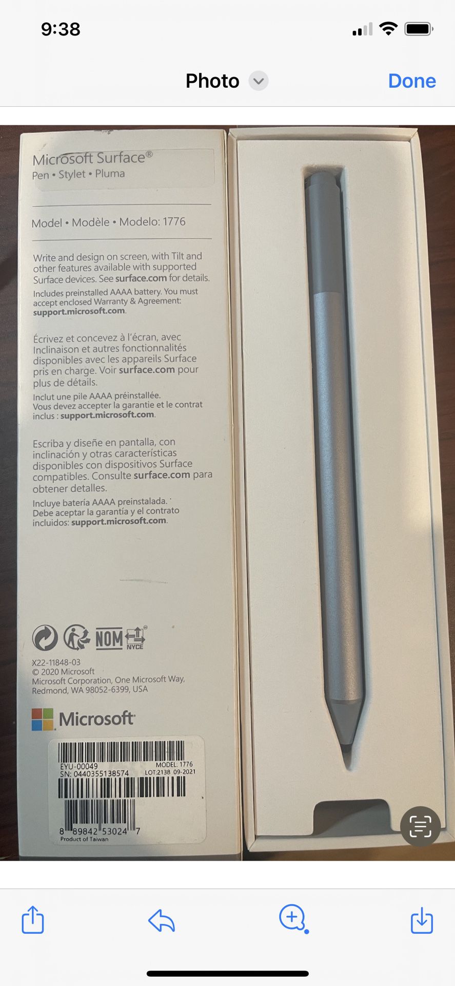 Microsoft Surface Pen ( Modelo 1776)
