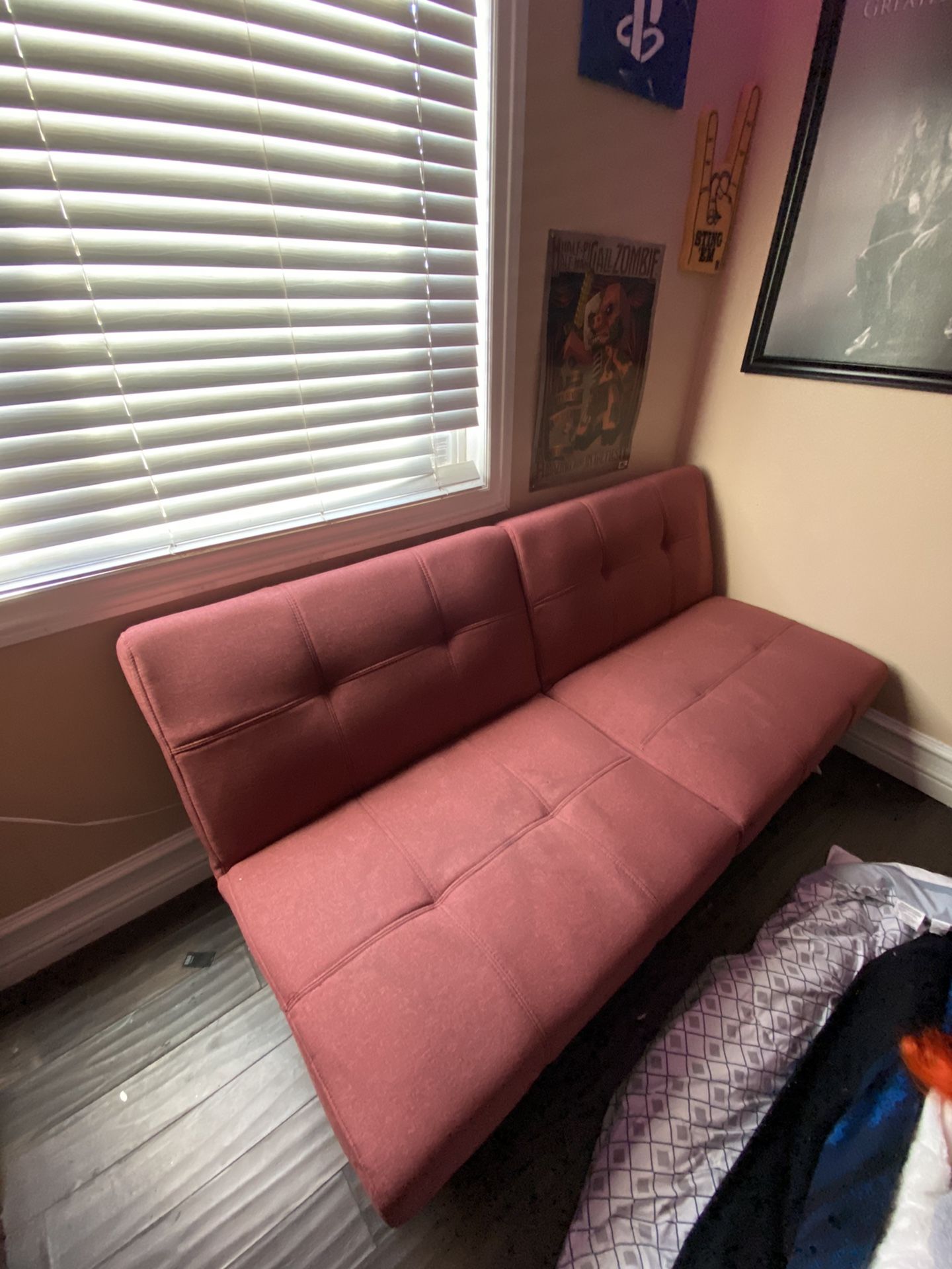Futon Burgundy Red