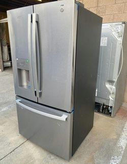 GE Stainless Steel French Door Fridge - Excellent Condition, EnergyStar