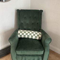 Green Suede Recliner