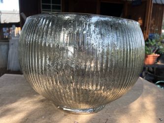 Large mercury glass bowl Large mercury glass bowl