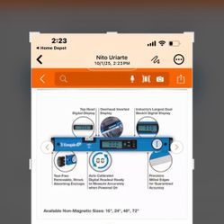 em105.48 MAGNETIC DIGITAL BOX LEVEL W/ CASE