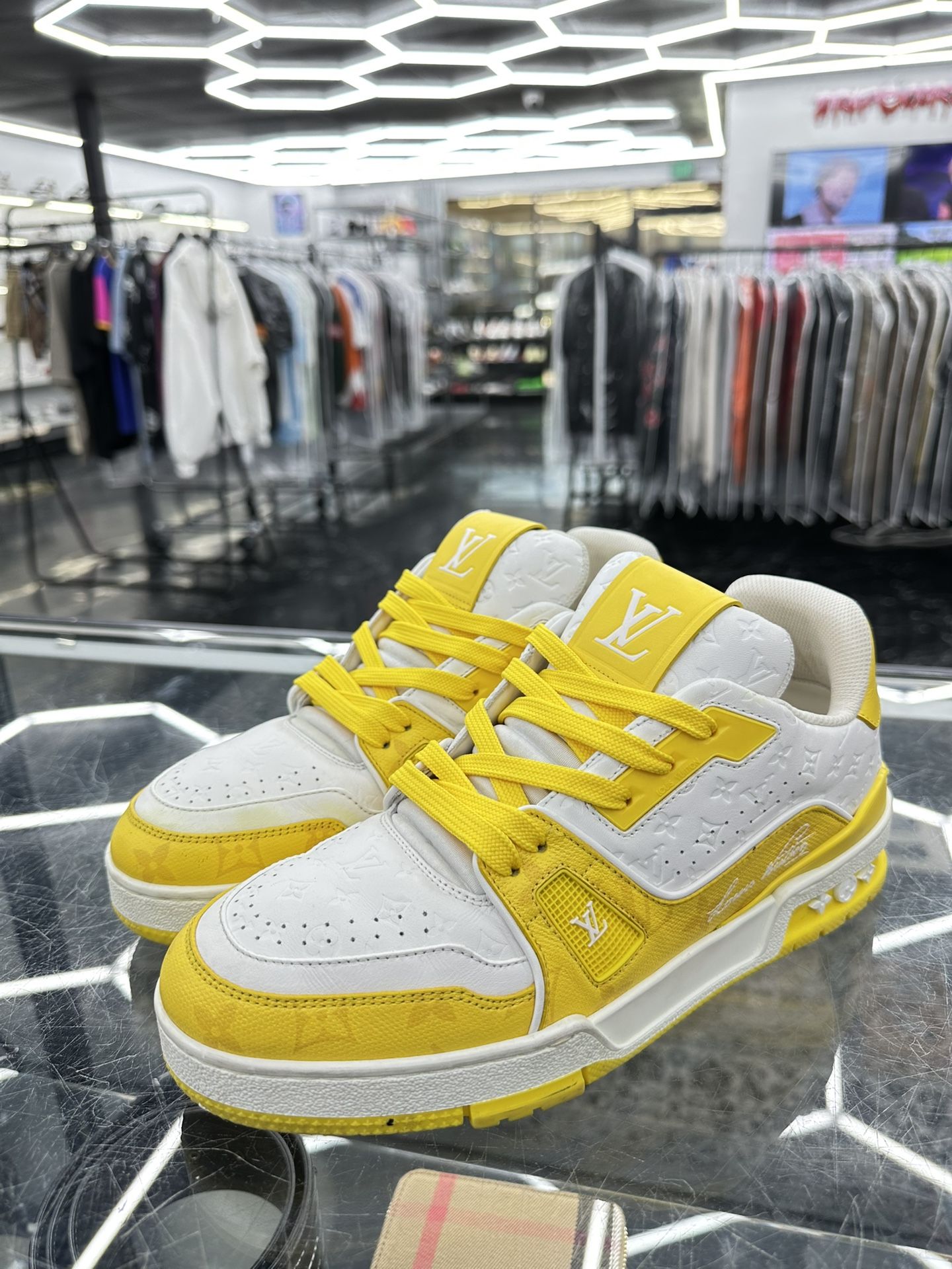 Louis Vuitton Trainer Yellow&White Monogram 5.5LV(6.5-7M)