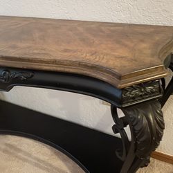 Fancy Wood Entry Way Table 