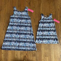 NWT  Lilly Pulitzer Mom Dress and Mini Daughter Matching Dress Sails and Stripes