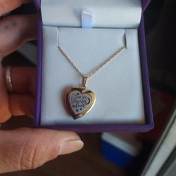 14 K Heart Locket With Chain