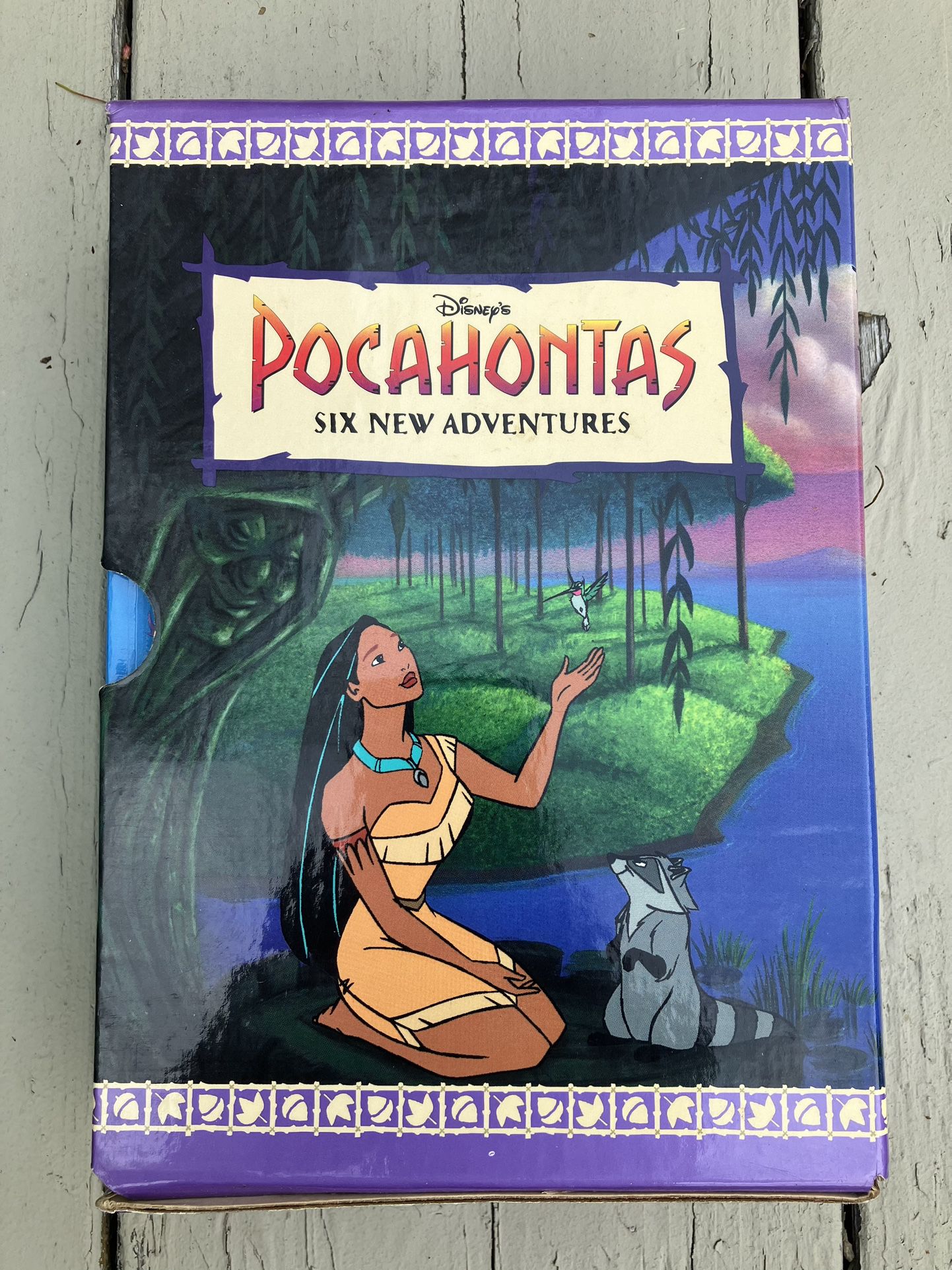 Vintage 1995 Disney Pocahontas 6 New Adventures Hardback Book Box Set