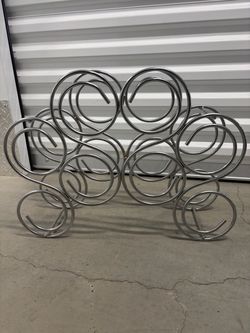 Chrome Spiral Metal Wine Rack