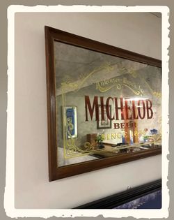 Bar Mirror - Vintage Anheuser-Busch Michelob Beer Since 1896 Framed Mirror Sign