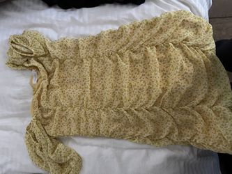 Yellow Of The Shoulder Dress 