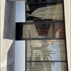 Storefront Commercial Metal Door And Window Set