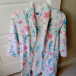 Disney Girl's Frozen Olaf Bath Robe Size 8
