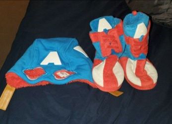 Captain America Kids Boots and Cape Set