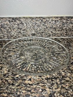 Elegant Vintage Cut Glass Serving Dish -