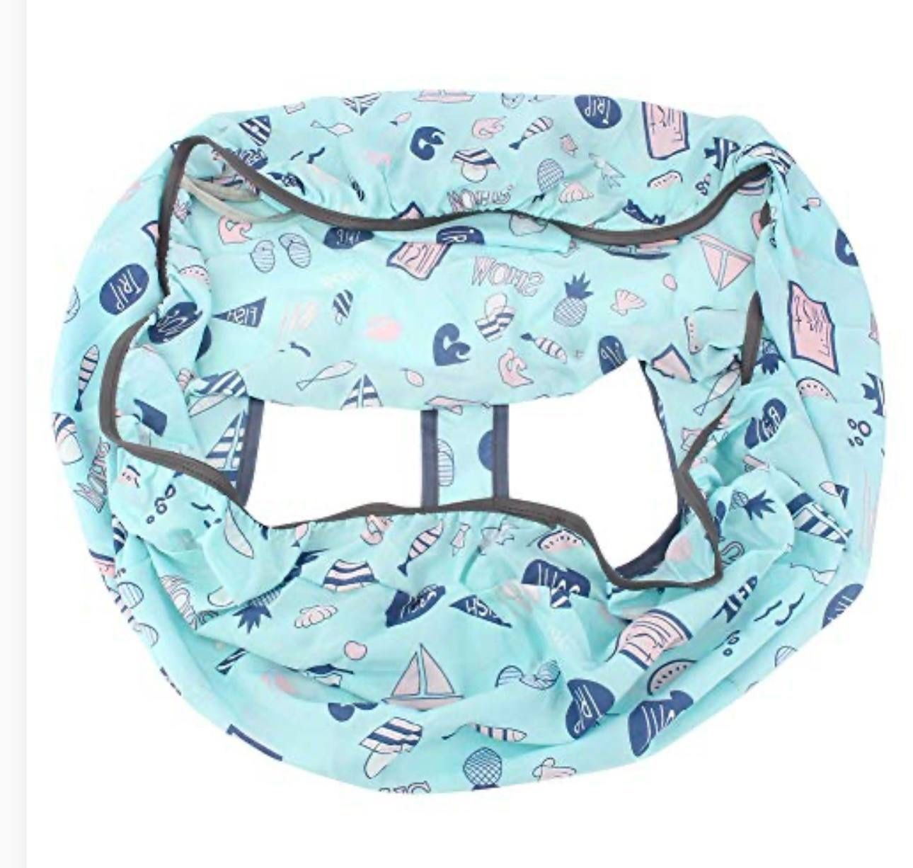 Kids light Blue Patterned cart cover