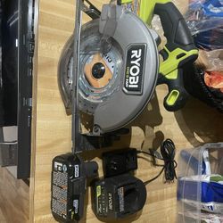 Ryobi 7 1/4” circular saw brushless with battery and charger $100 in n Lakeland 