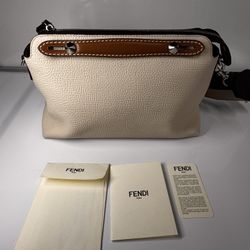 Fendi Vitello Dolce 5 Color Medium By The Way Boston Bag Camelia Multicolor   