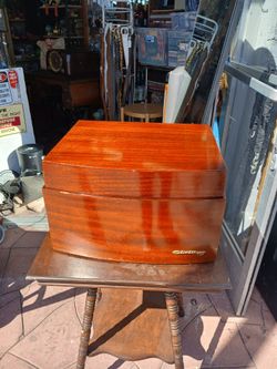 VINTAGE 1953 COLUMBIA 360 RECORD PLAYER MAHOGANY CABINET