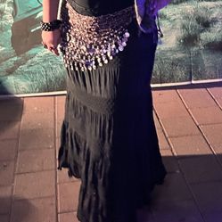 Halloween Costume Gypsy Or Belly Dancer Accessories Coin Skirt 