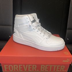 Men’s Puma Rebound Layup Sneakers White 9.5