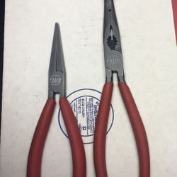 NWS 2 Piece Plier Set Made in Germany  Flat Nose And Hose Gripping
