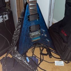 Early 2000’s Jackson Kvx10 Made In Japan “Cobalt Swirl”