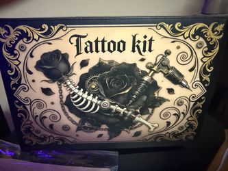 Tattoo kit with rotary cartridge machine