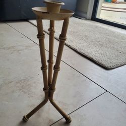 Bamboo Style Candle Holder 