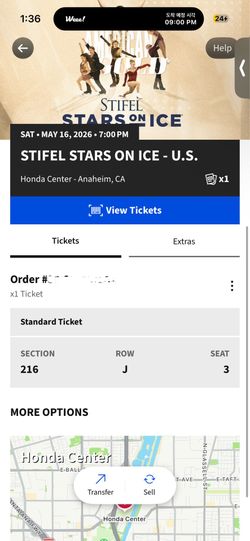 Stars on Ice - Anaheim Ticket