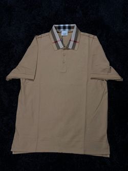 Cream burberry polo