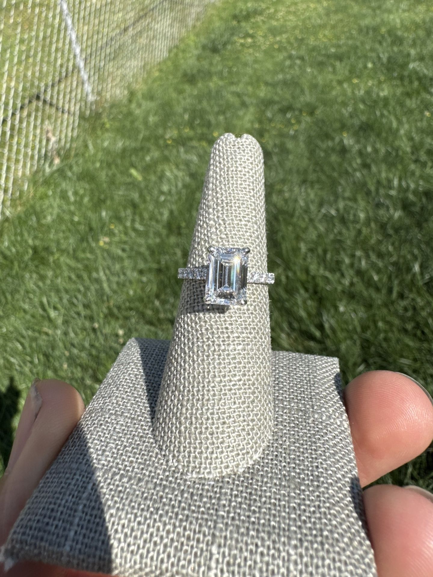 3.52 CARAT CVD LAB DIAMOND WEDDING 14K WG