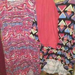 Large Lularoe Irma Shirt And Xl Carly With Tc Solid Pants 