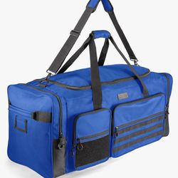 Fitdom 130L 36" Heavy Duty Extra Large Sports Gym Equipment Travel Duffle Bag W/Adjustable Shoulder Strap & 7 Compartments. Perfect for Soccer Basebal