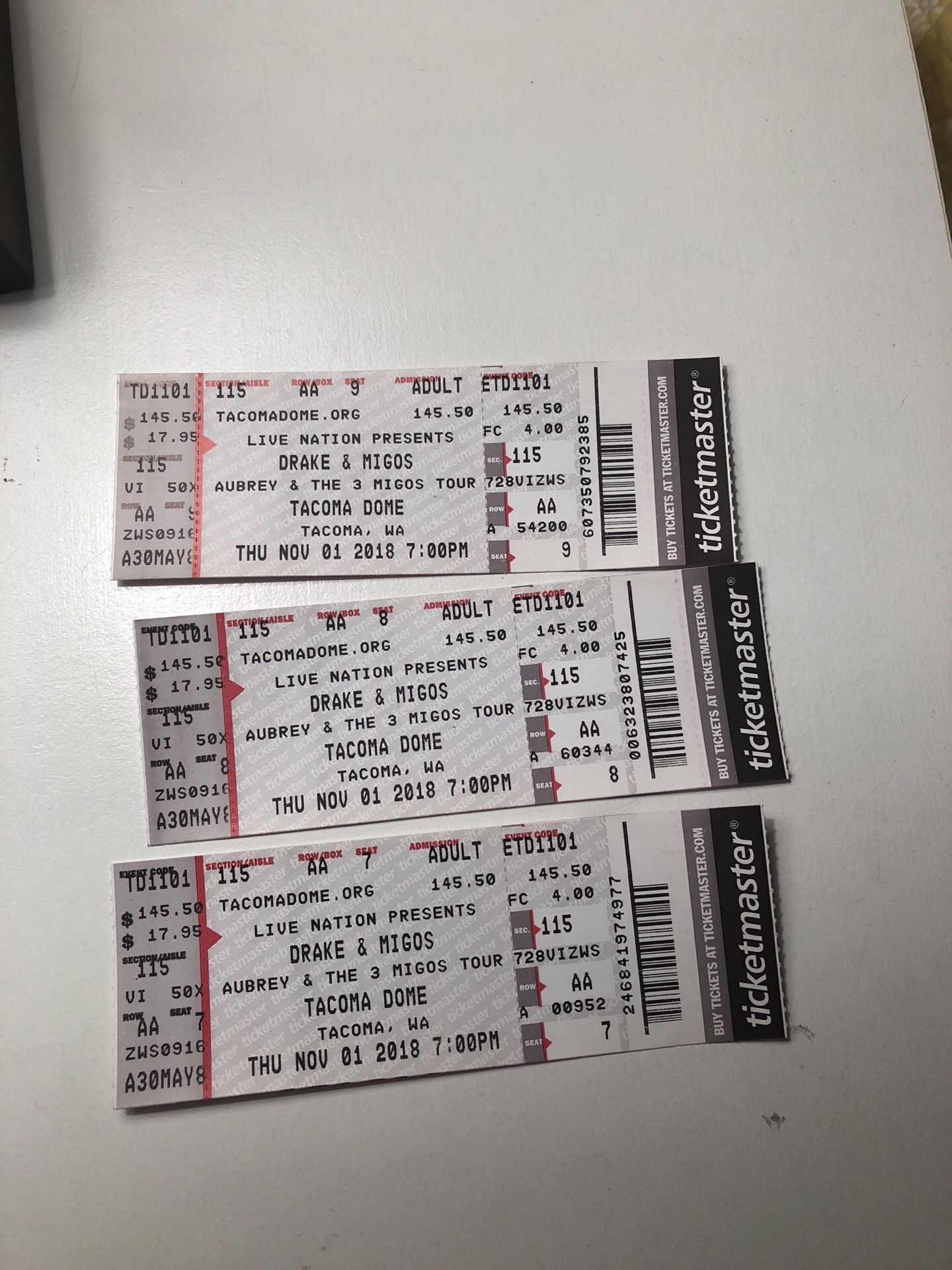 Drake and Migos concert tickets