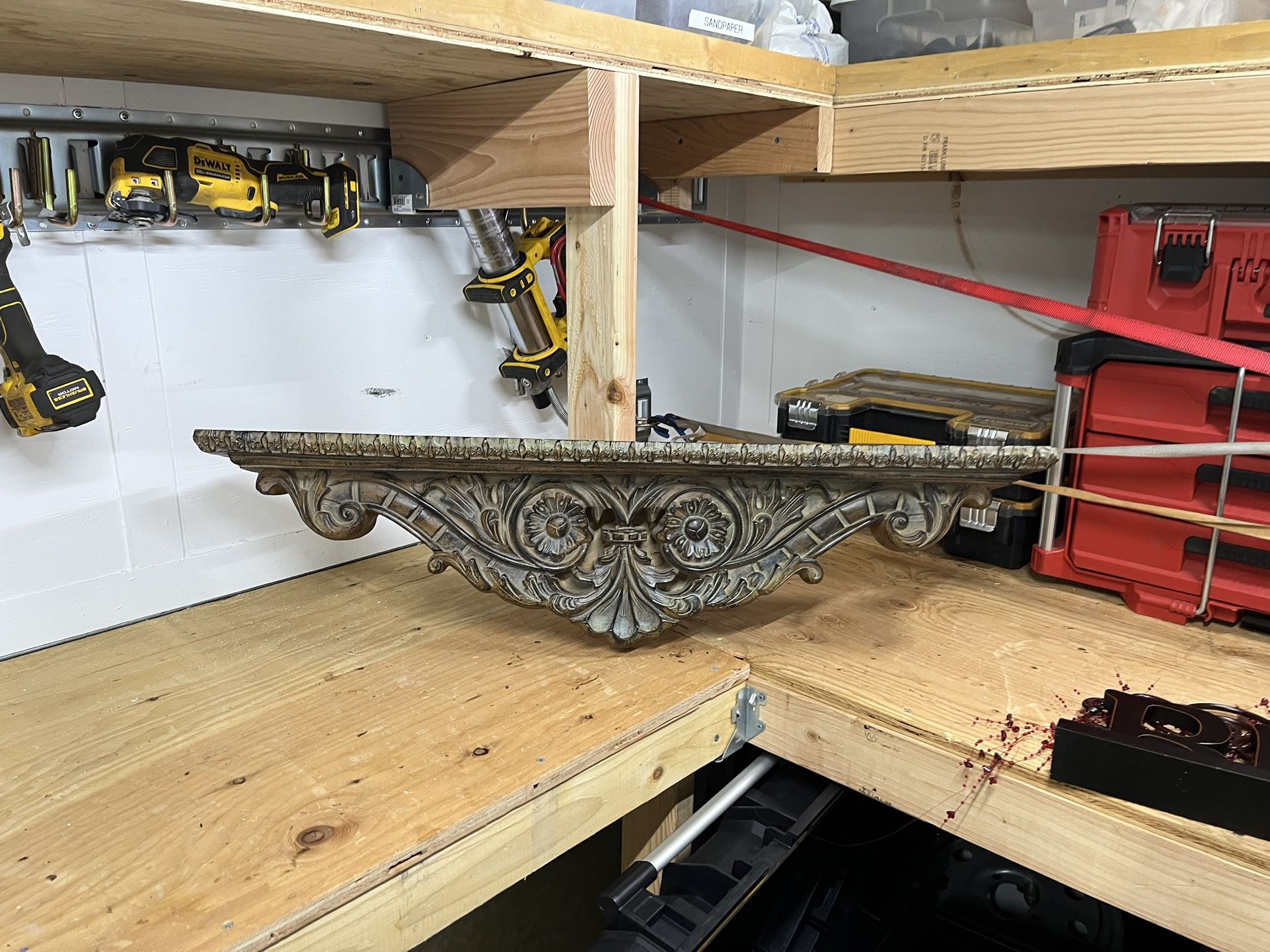 Wall mounted shelf 36”x 6”