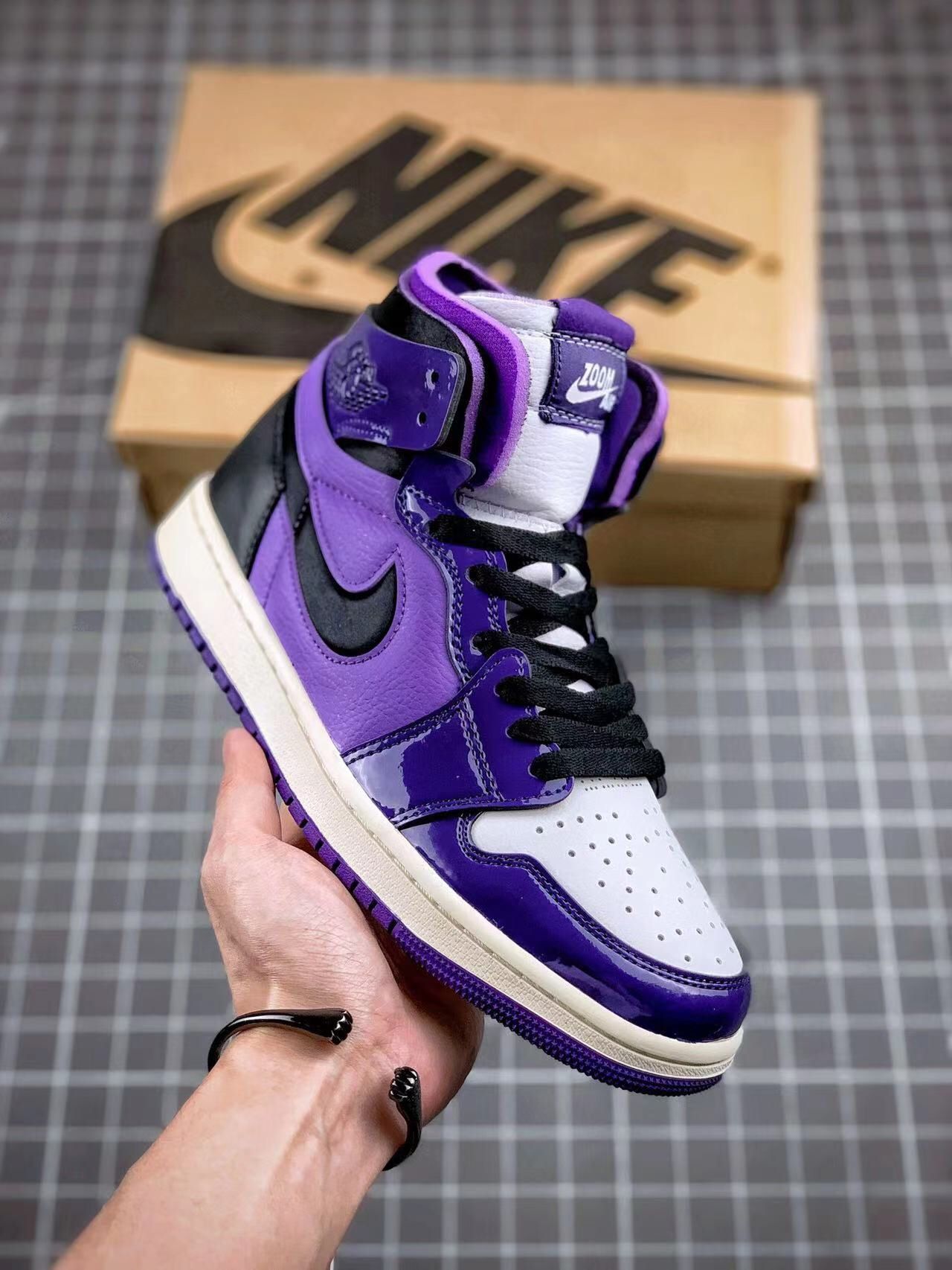 Air Jordan 1 High Zoom Air CMFT Purple Patent for Sale in ...