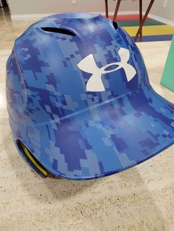 Under Armour Blue Digital Camo Baseball Helmet