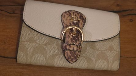 Coach Kleo Wallet In Blocked Signature Canvas