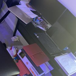 Black Glass Desk
