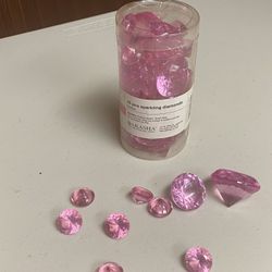 Akasha Decorative Accents 45 pcs sparkling diamonds in fuschia color