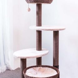 Pink And Brown Cat Tree