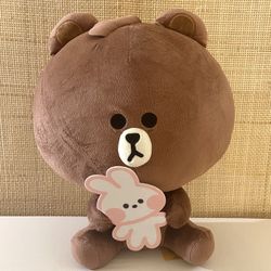 BRAND NEW W/ TAG • Med-Large LINE FRIENDS Brown Bear Plush 