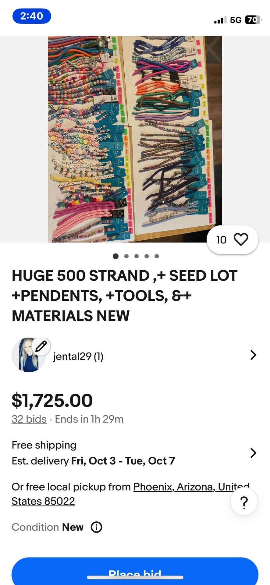 Huge 500 Strand Bead Lot, Includes Almost 100 Cases+ Tube Beads+tools