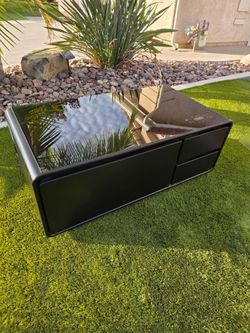Sobro Smart Coffee Table w/ Fridge, Bluetooth Speakers & USB - Black