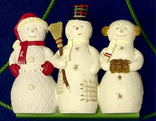 Hallmark snowmen wire tree napkin holder