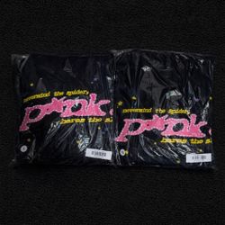TWO SP5DER BLACK P*NK HOODIE - BLACK