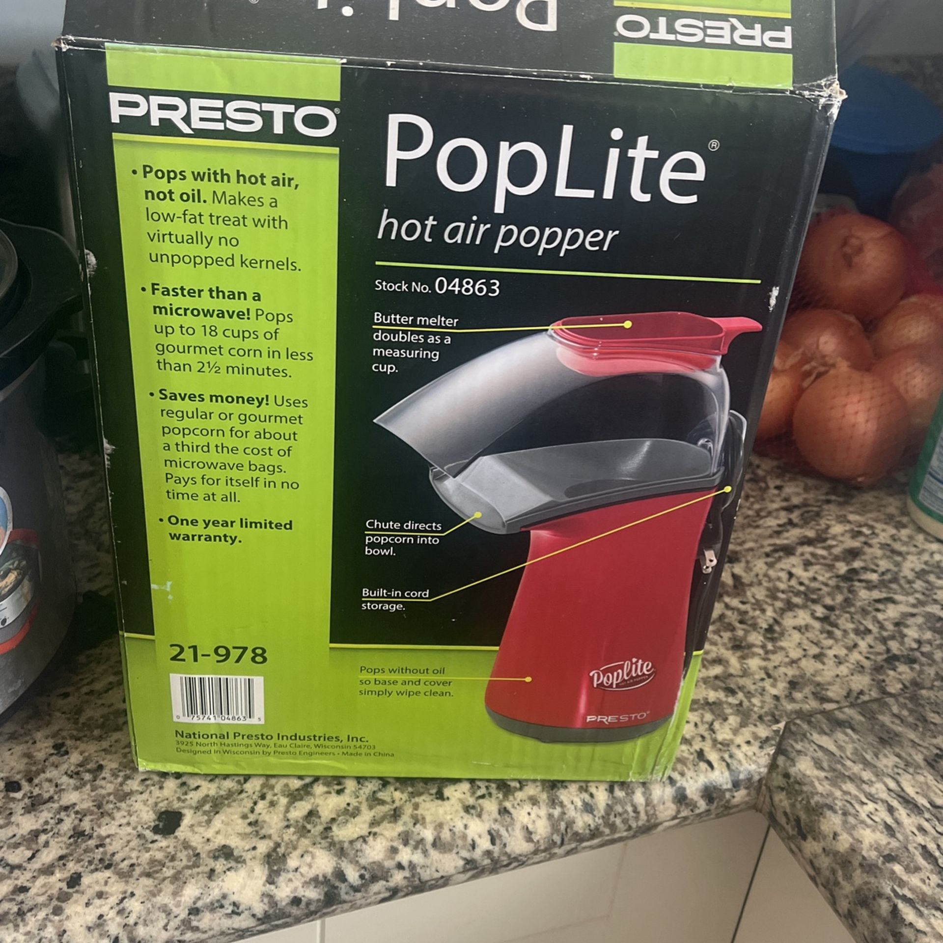 Presto Pop Lite hot air popper