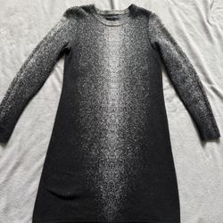 Black and grey sweater dress 